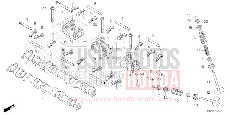 ARBRE A CAMES/SOUPAPE de CBR1000RR SP SP1 SP2 MAT PEARL MORION BLACK (NHC33) 2024